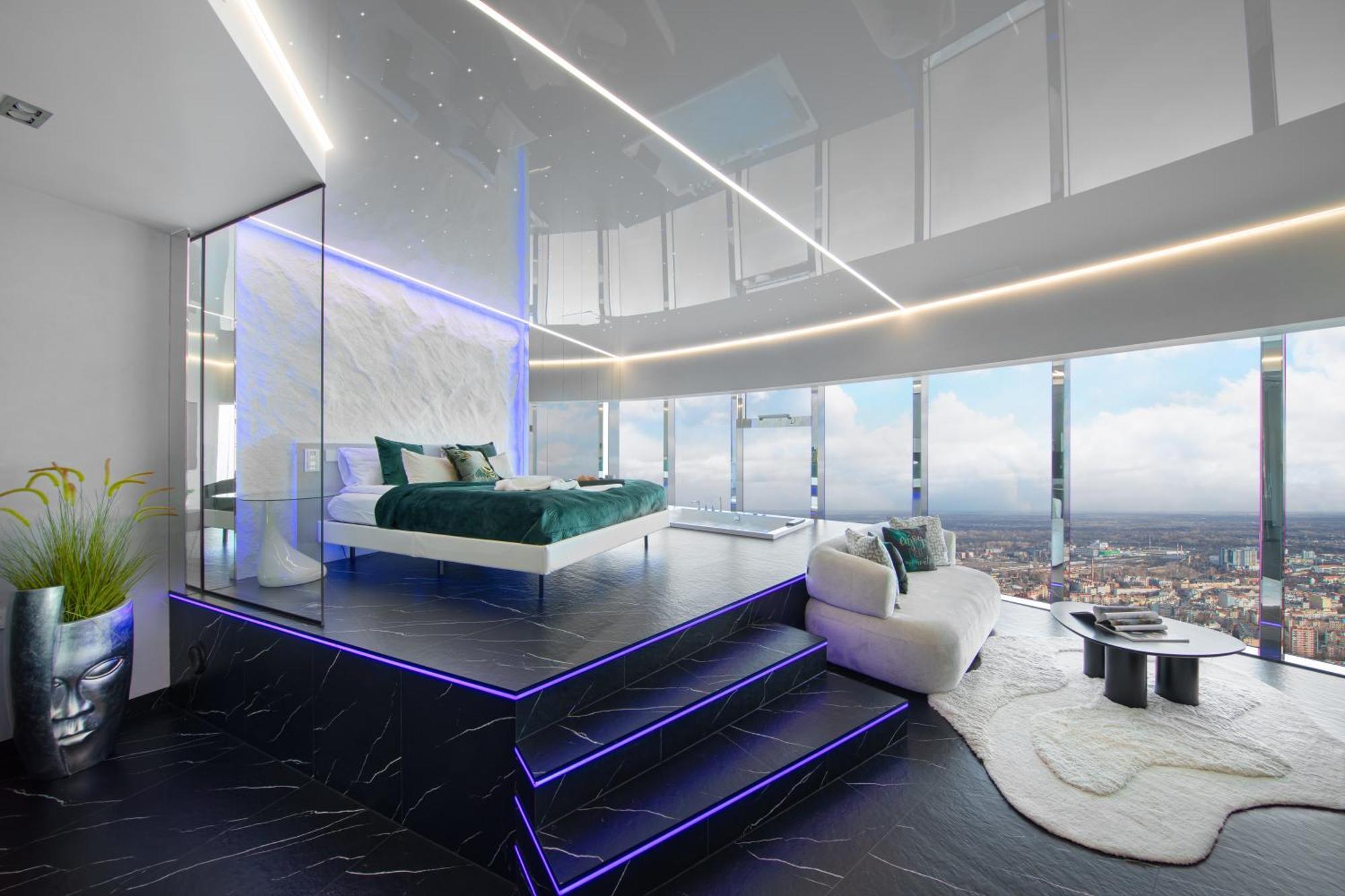 Apartamenty Sky Tower Z Jakuzzi Przy Oknie فروتسواف المظهر الخارجي الصورة