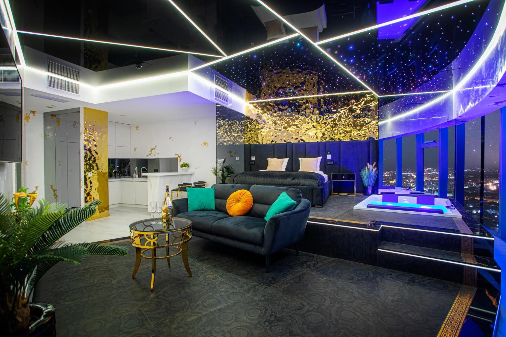 Apartamenty Sky Tower Z Jakuzzi Przy Oknie فروتسواف الغرفة الصورة